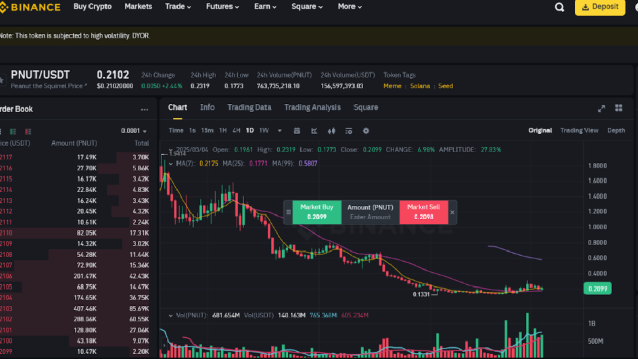 PNUT is the token for Peanut Protocol, used in DeFi. Buy it on CEX, DEX, or aggregators.