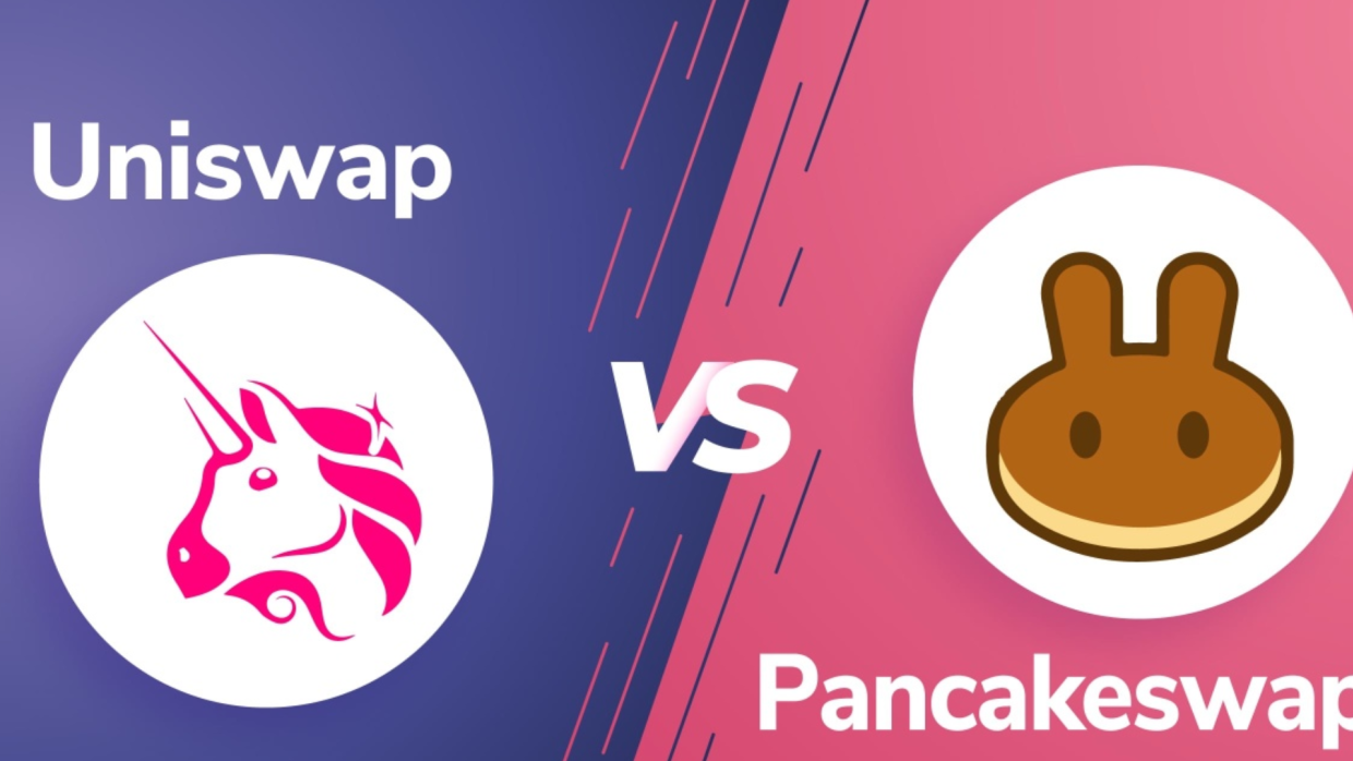 UniSwap and PancakeSwap are competing for leadership in the cryptocurrency exchange market.