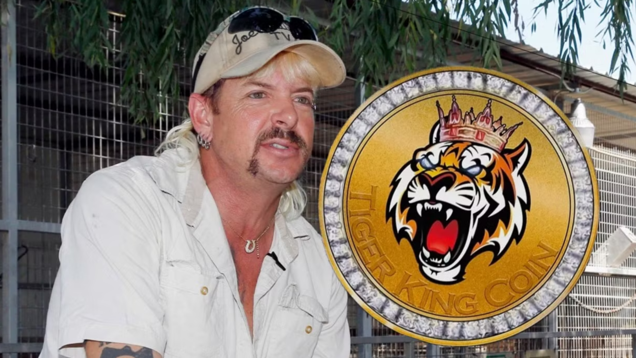 The text talks about EXOTIC, a cryptocurrency linked to Joe Exotic, with uncertain future.